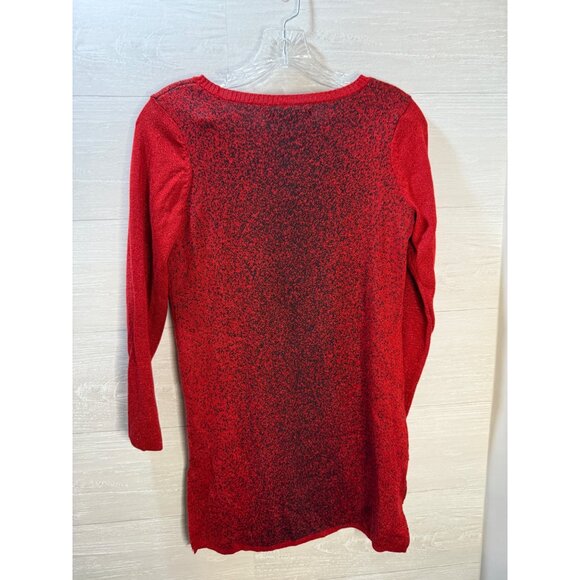 Red & Black Knit Sweater Tunic By Apt. 9 XS - Picture 10 of 11